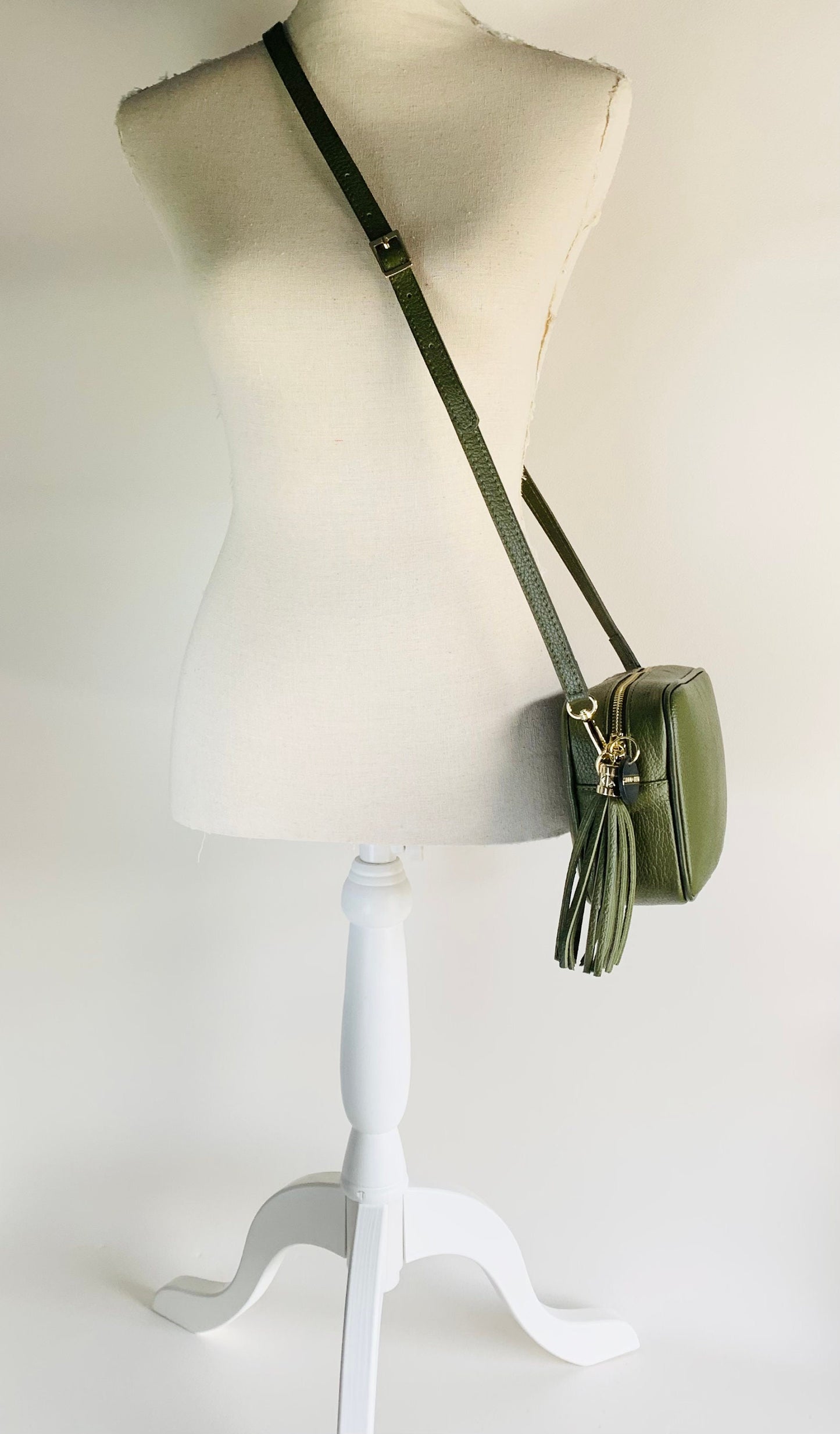 Multiple Colours - Leather Crossbody Bag With Tassel - Darcy