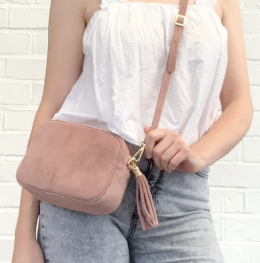 The gorgeous suede bag!