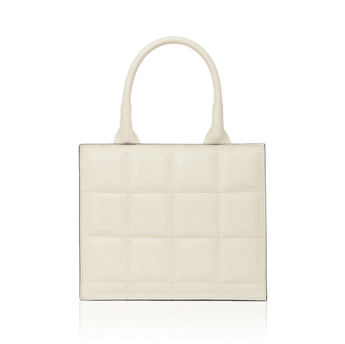 Cream Quilted Leather Grab Bag - Moritz