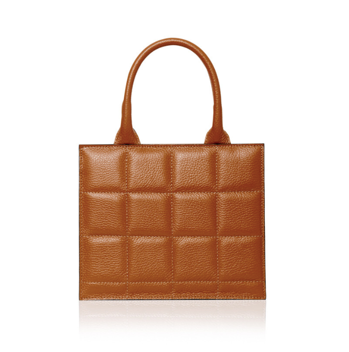 Tan Quilted Leather Grab Bag - Moritz