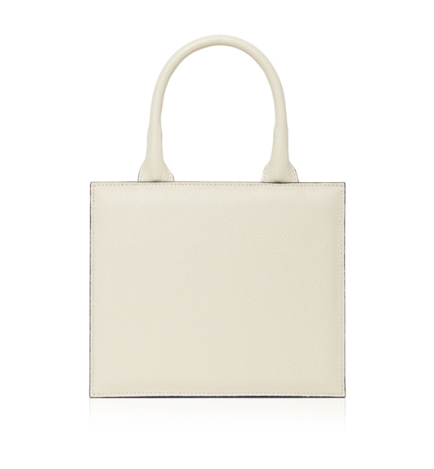 Cream Quilted Leather Grab Bag - Viva