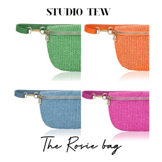 Woven Straw Bum Bag In Numerous Colours - Rosie
