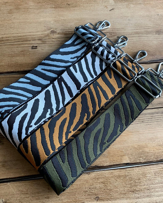 Zebra Canvas Bag Strap