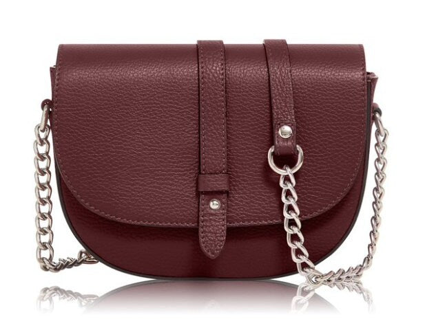 Burgundy Leather Crossbody Bag