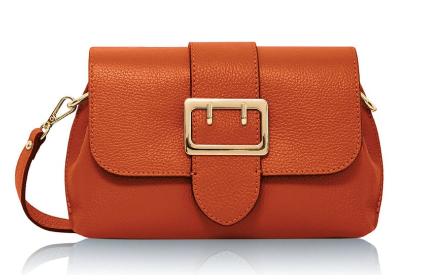 Spacious Leather Buckle Bag With 3 Compartments