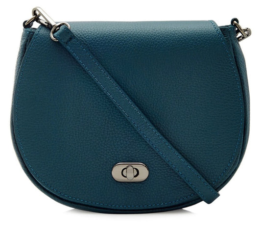 Blaugrüne Leder-Posttasche