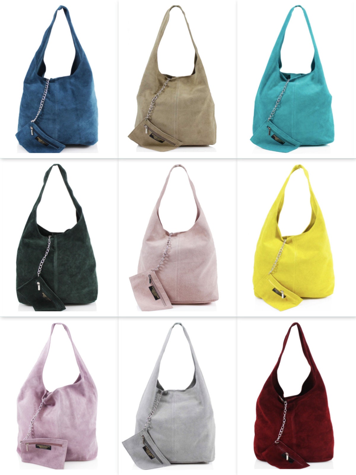 Suede Oversized Shoulder Bag In Numerous Colours