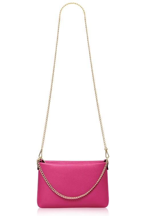 Fuchsia Leather Multiway Chain Bag - Constance