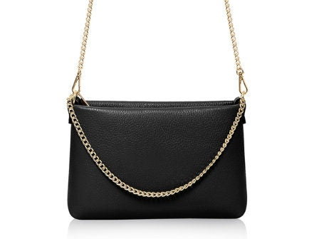 Black Leather Multiway Chain Bag - Constance