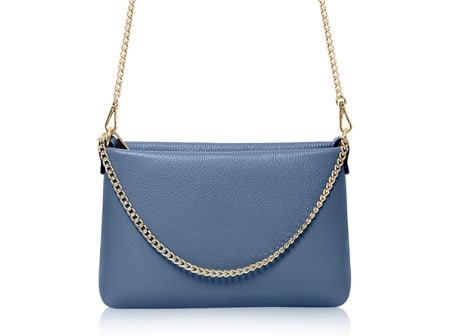 Blue Leather Multiway Chain Bag - Constance