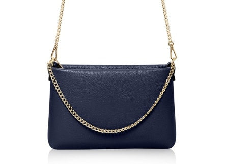 Navy Leather Multiway Chain Bag - Constance