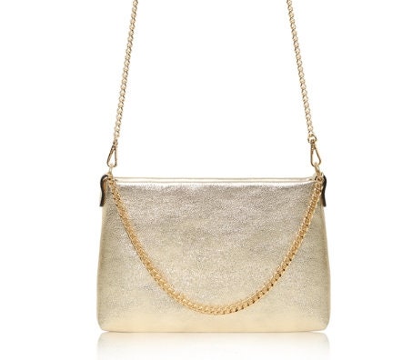 Gold Leather Multiway Chain Bag - Constance