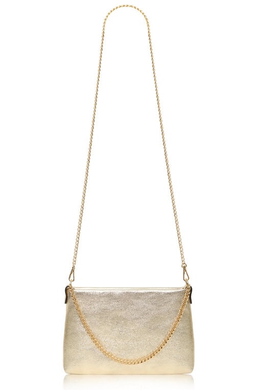 Gold Leather Multiway Chain Bag - Constance