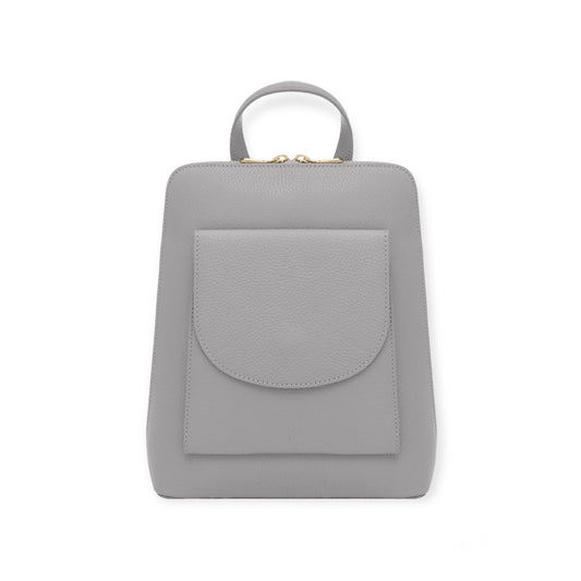 Light Grey Stylish Leather Backpack