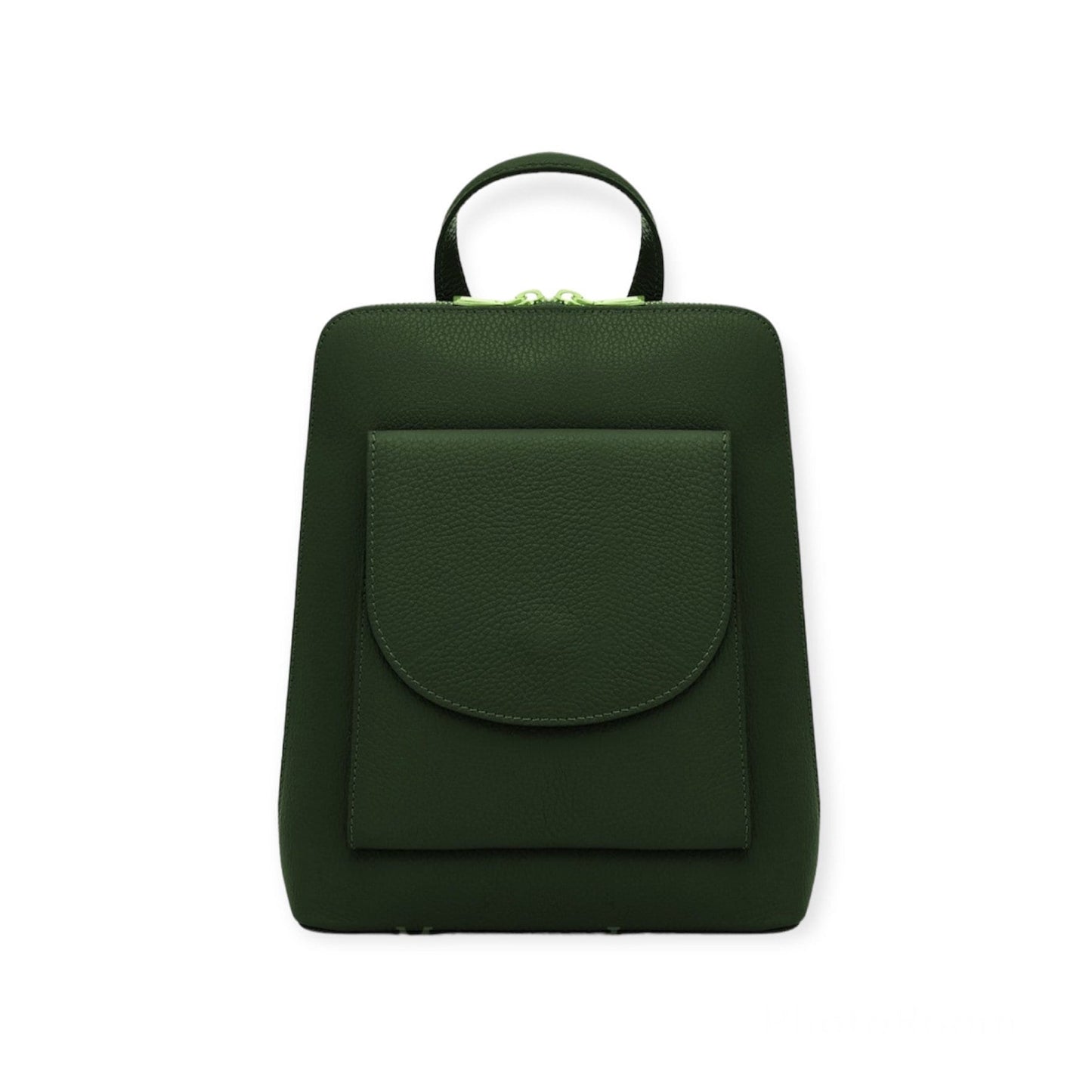 Dark Green Stylish Leather Backpack