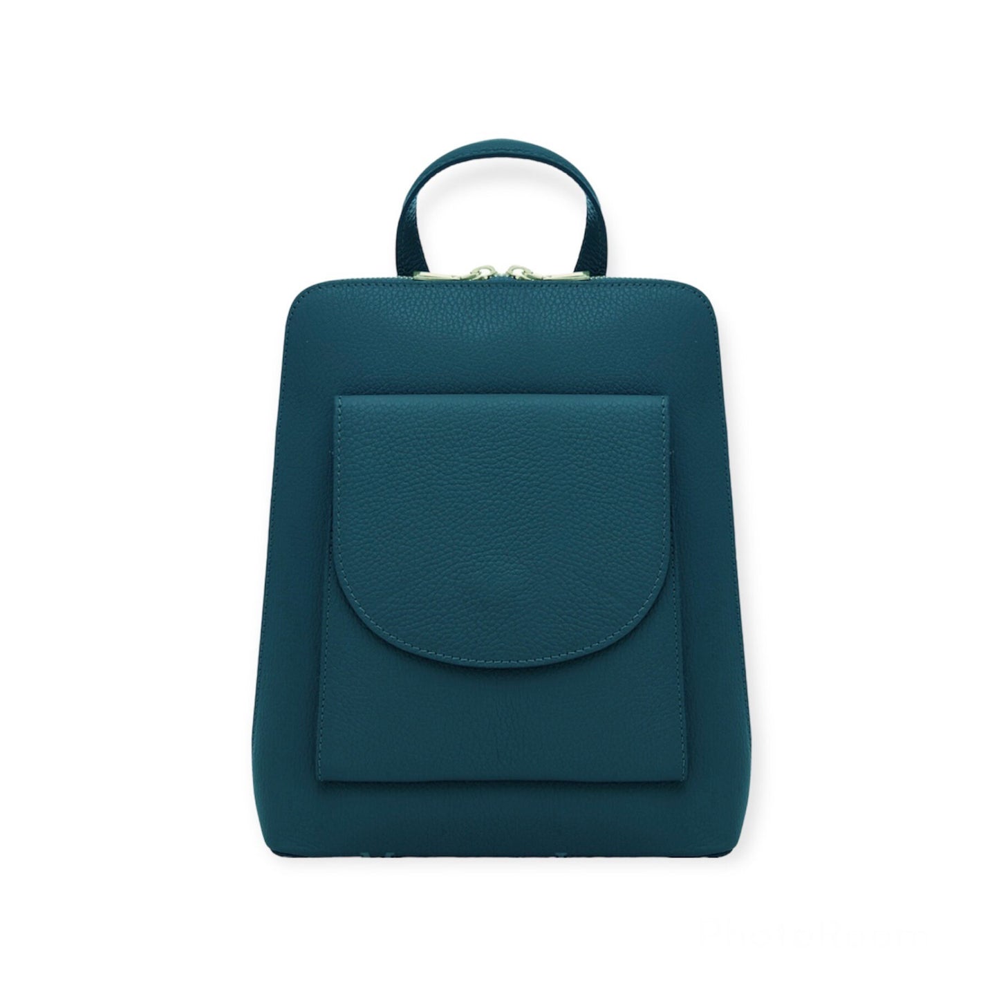 Teal Stylish Leather Backpack