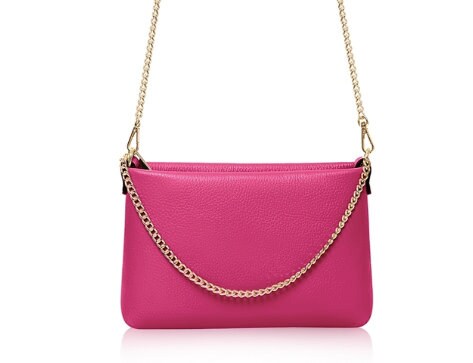 Fuchsia Leather Multiway Chain Bag - Constance