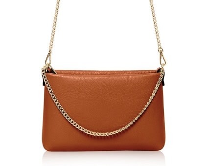 Tan Leather Multiway Chain Bag - Constance