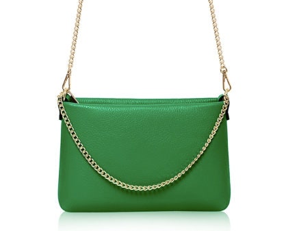 Green Leather Multiway Chain Bag - Constance