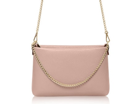 Light Pink Leather Multiway Chain Bag - Constance