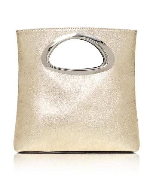 Metallic Leather Clutch Bag - Freya