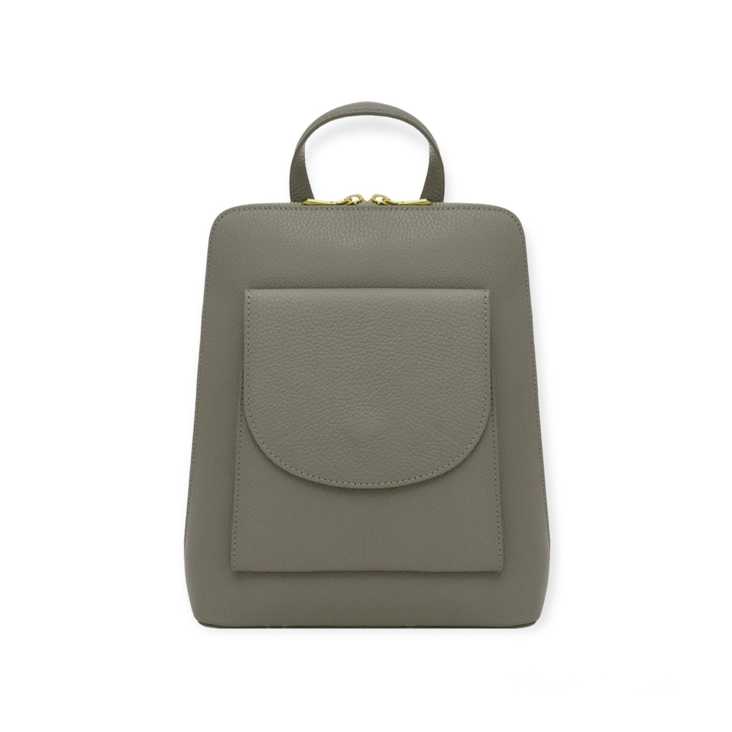 Grey Stylish Leather Backpack