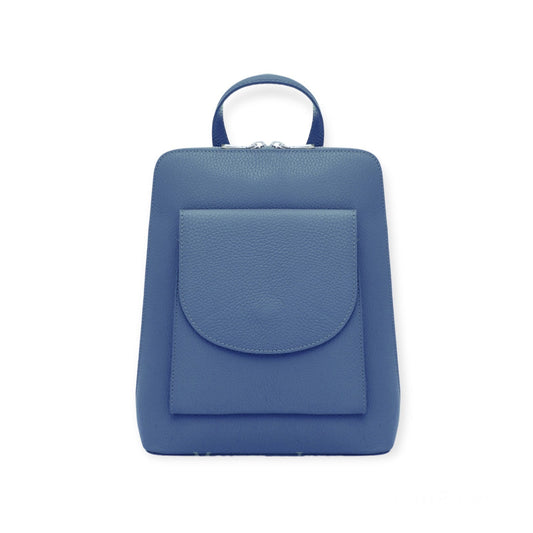 Blue Stylish Leather Backpack