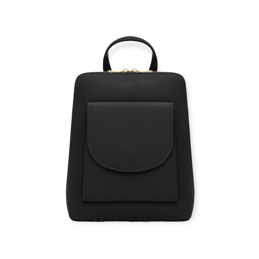 Black Stylish Leather Backpack