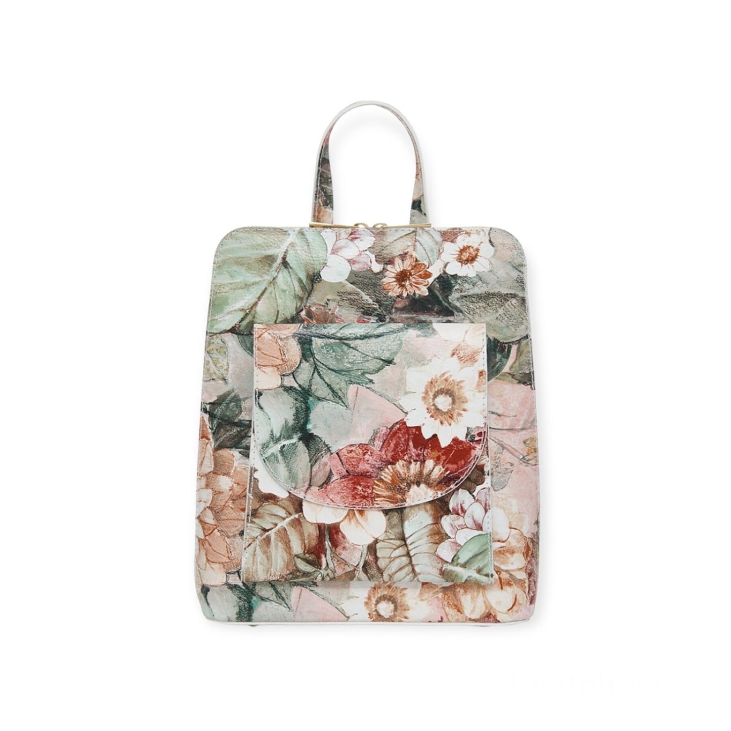 Floral Stylish Leather Backpack